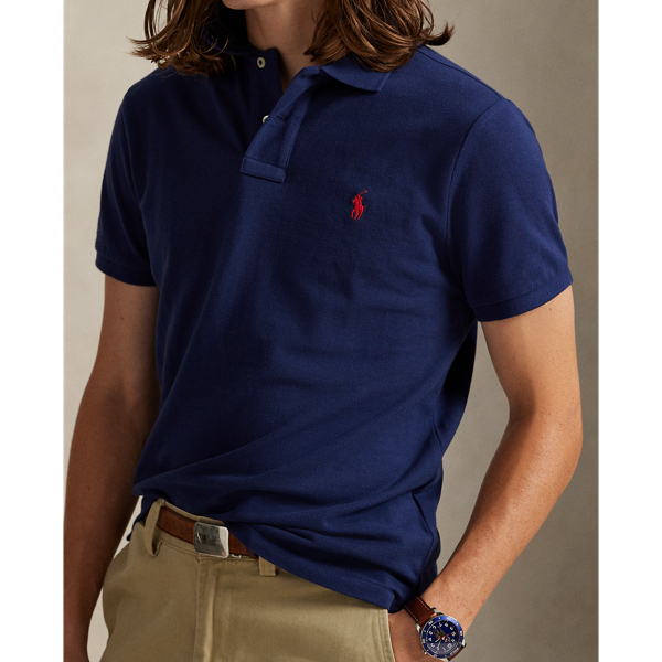Polo Custom Slim Fit en coton piqu&eacute; Polo Ralph Lauren en Encre 6