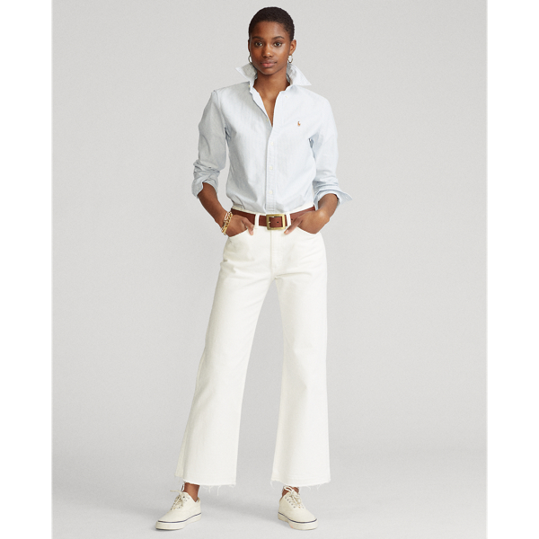 Slim-Fit Oxfordhemd Polo Ralph Lauren in Blau/Wei&szlig; 3