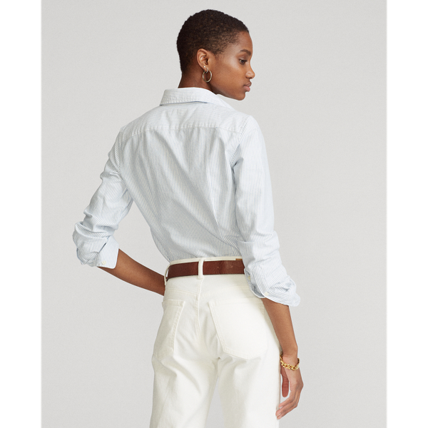 Slim-Fit Oxfordhemd Polo Ralph Lauren in Blau/Wei&szlig; 4