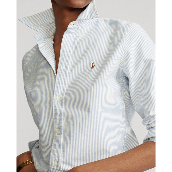 Slim-Fit Oxfordhemd Polo Ralph Lauren in Blau/Wei&szlig; 5