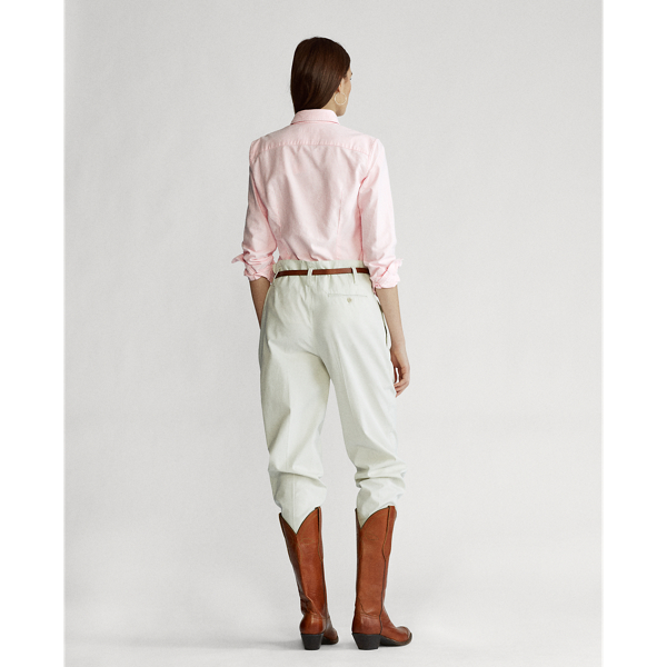 Camicia Oxford in cotone Slim-Fit Polo Ralph Lauren in Nuovo rosa/Bianco 4