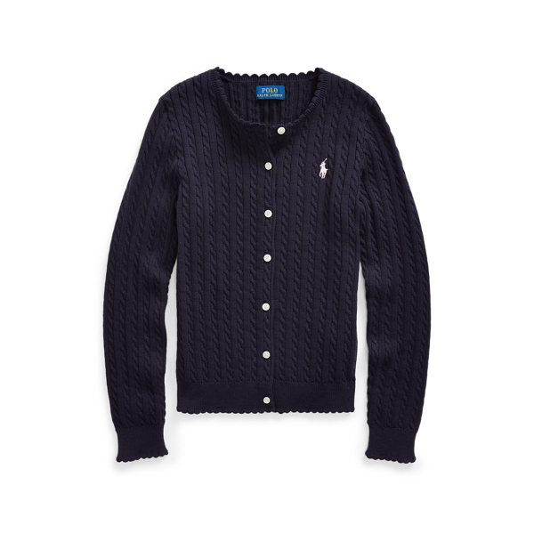 Cable-Knit Cotton Cardigan Girls 1.5-6.5 Years 1