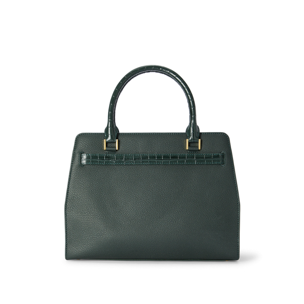 Racing Green Pebbled Leather Medium Fenwick Satchel Lauren 4