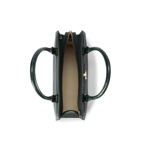 Racing Green Pebbled Leather Medium Fenwick Satchel Lauren 5