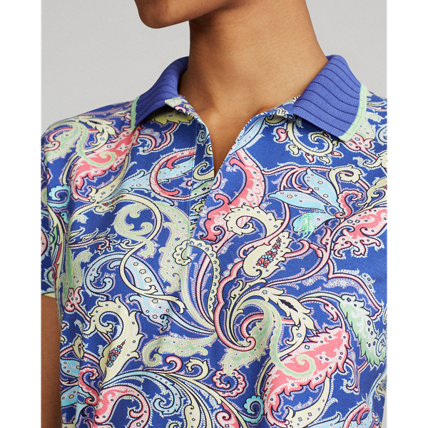 Preppy Paisley Blue Sp-40 Tailored Fit Paisley Golf Polo Ralph Lauren Golf 5