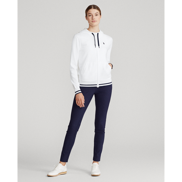 Ceramic White/Navy Cotton Full-Zip Golf Hoodie Ralph Lauren Golf 4