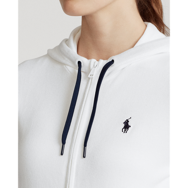 Ceramic White/Navy Cotton Full-Zip Golf Hoodie Ralph Lauren Golf 6