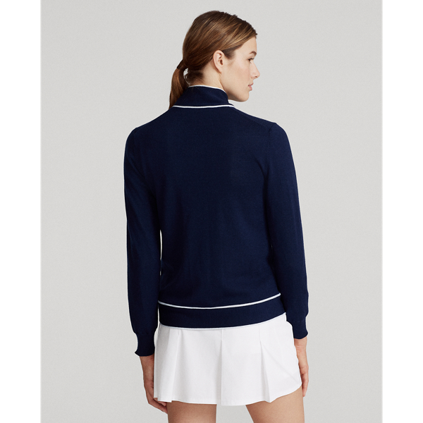 Refined Navy/White Wind-Blocking Full-Zip Golf Jumper Ralph Lauren Golf 5