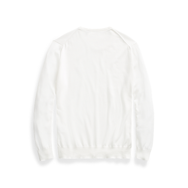 White Cotton Crewneck Sweater Polo Ralph Lauren 2