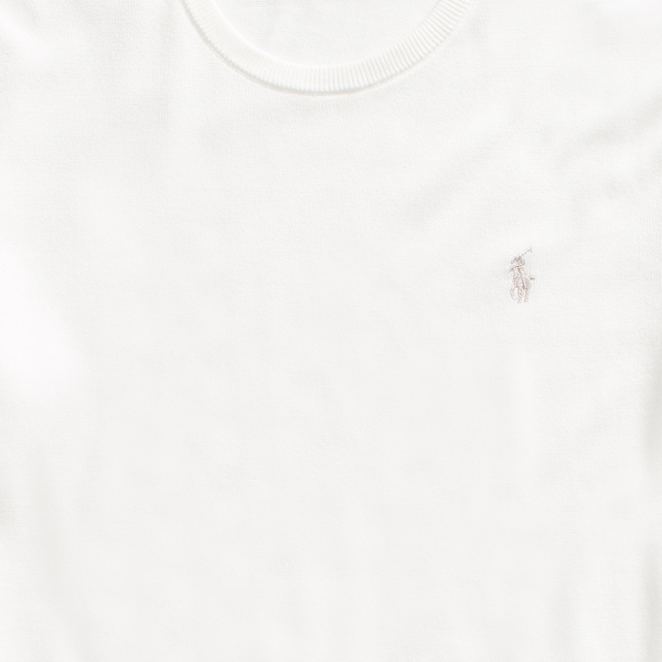 White Cotton Crewneck Sweater Polo Ralph Lauren 3