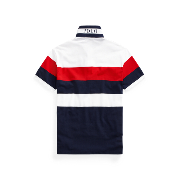 Refined Navy/Red Multi Custom Slim Fit Mesh Polo Polo Ralph Lauren 2