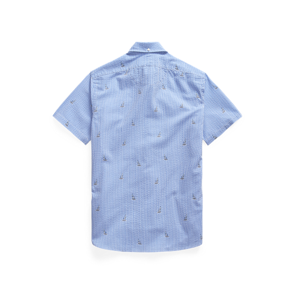 Sailboat Classic Fit Seersucker Shirt Polo Ralph Lauren 2