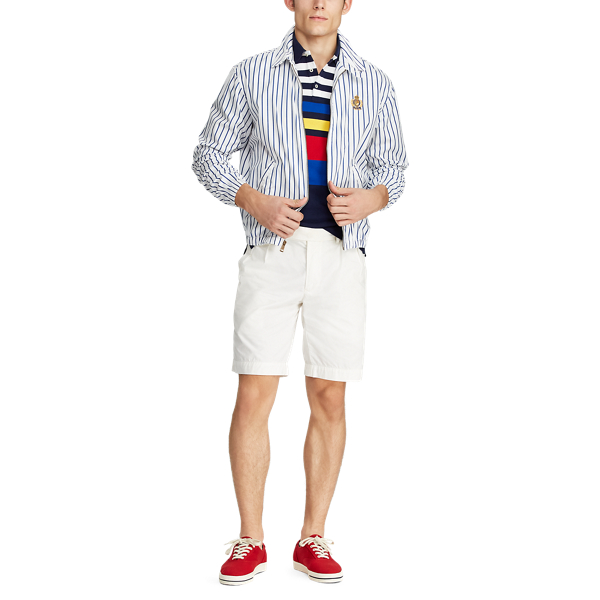 Navy Oxford Stripe The Bayport Striped Poplin Jacket Polo Ralph Lauren 2