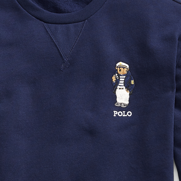 Cruise Navy Captain Bear Fleece Sweatshirt Polo Ralph Lauren 3