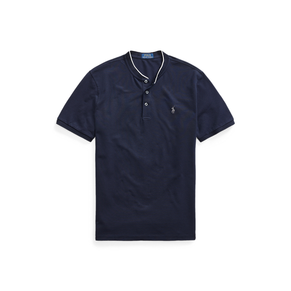 Stretch Mesh Henley Shirt