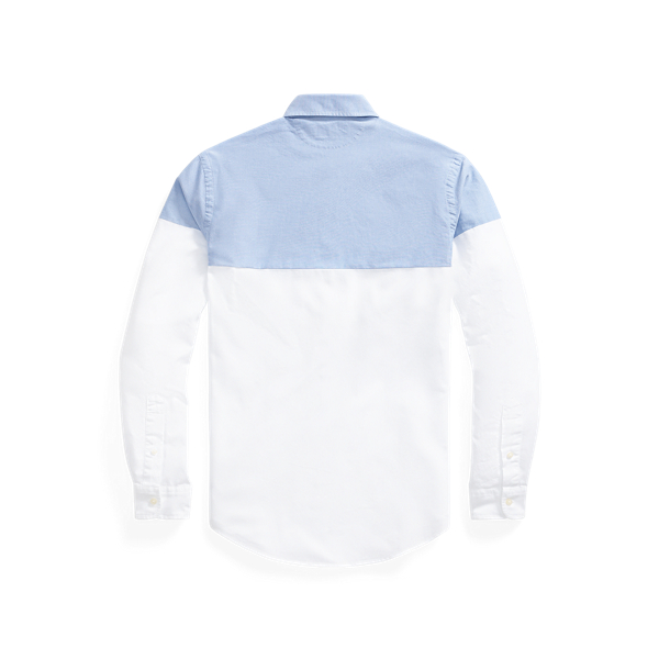 Blue/White Slim Fit Colour-Blocked Shirt Polo Ralph Lauren 2