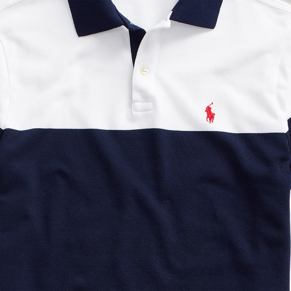 Cruise Navy Multi Custom Slim Fit Mesh Polo Shirt Polo Ralph Lauren 3