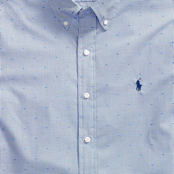 Blue/White Classic Fit Gingham Shirt Polo Ralph Lauren 3