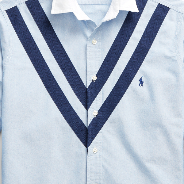 3057 Chevron Navy Classic Fit Oxford Shirt Polo Ralph Lauren 3