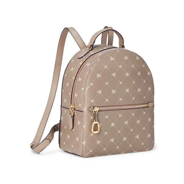 Porcini/Taupe Vegan Leather Medium Backpack Lauren 2