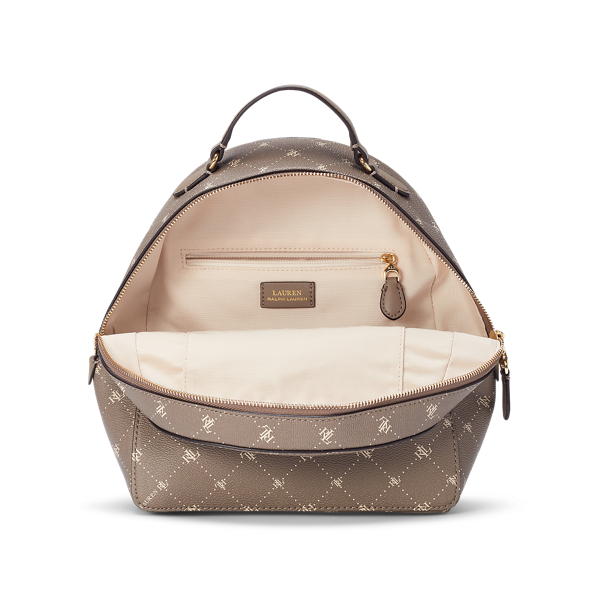 Porcini/Taupe Vegan Leather Medium Backpack Lauren 4