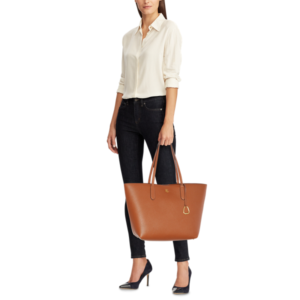 Lauren Tan Faux-Leather Medium Tote Lauren 6