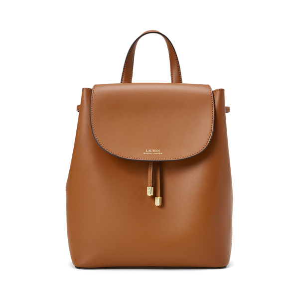 Drawstring Leather Backpack for Women Ralph Lauren PT