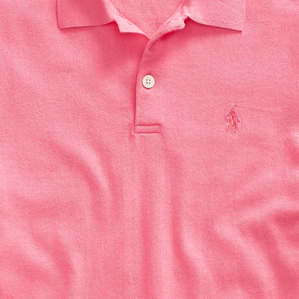 Ribbon Pink Knit Cotton Polo Shirt Polo Ralph Lauren 3