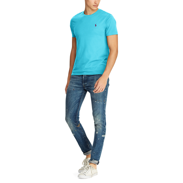 Hammond Blue Classic Fit Crewneck T-Shirt Polo Ralph Lauren 2