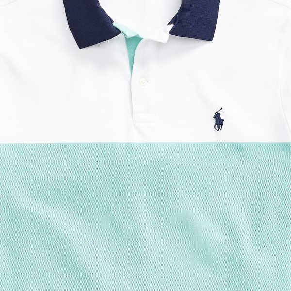 Bayside Green Multi Custom Slim Fit Mesh Polo Polo Ralph Lauren 3