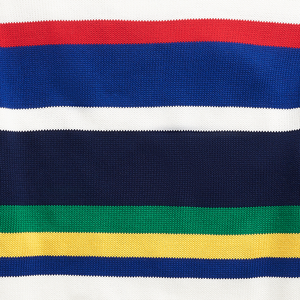 White Multi Stripe Yacht-Crest Cotton Jumper Polo Ralph Lauren 4
