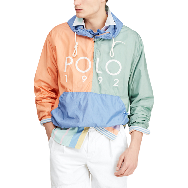Blue/Coral/Mint Polo 1992 Popover Jacket Polo Ralph Lauren 4