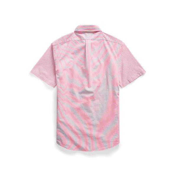 Nantucket Red/White Classic Fit Seersucker Shirt Polo Ralph Lauren 2
