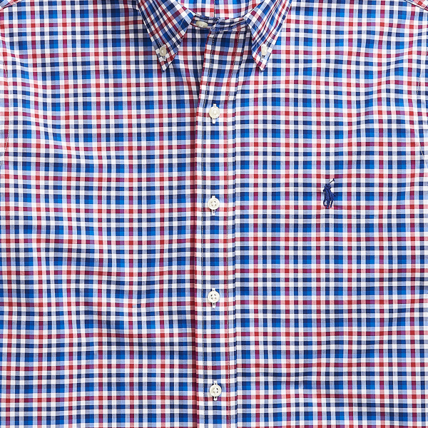 Navy Multi Classic Fit Poplin Shirt Polo Ralph Lauren 3