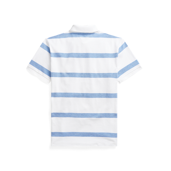 Isle Heather/White Custom Slim Fit Mesh Polo Polo Ralph Lauren 2