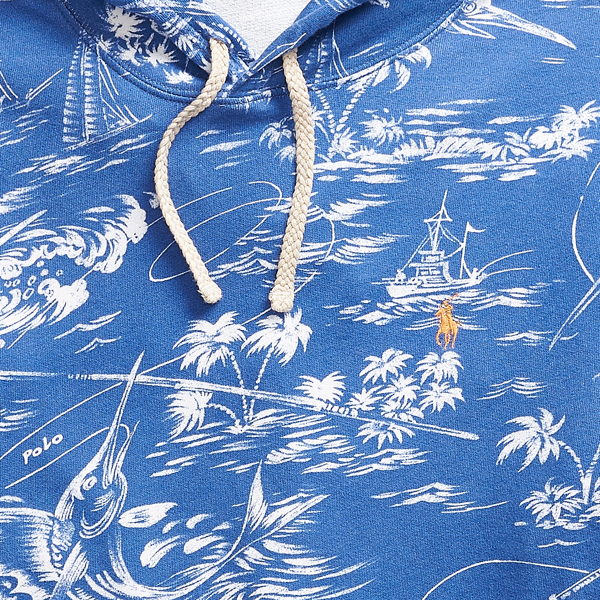 Blue Marlin Tropical Spa Terry Hoodie Polo Ralph Lauren 3