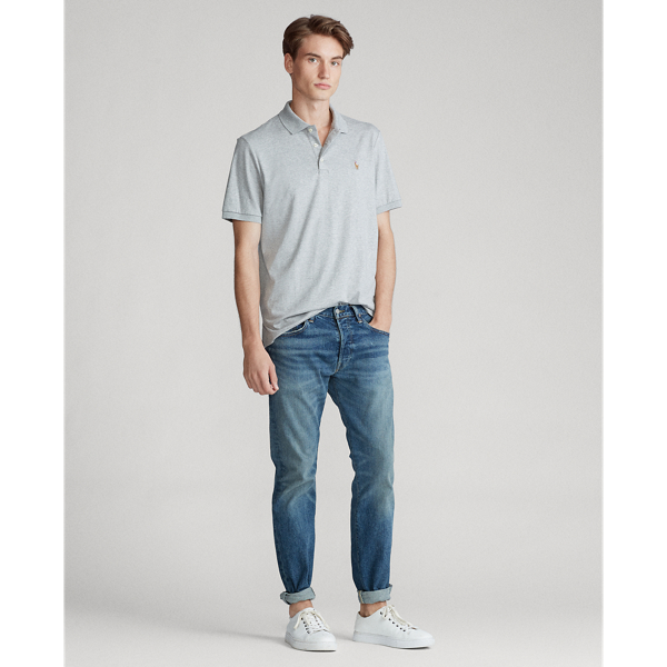 Modern Blue Heather Custom Slim Fit Soft Cotton Polo Shirt Polo Ralph Lauren 3