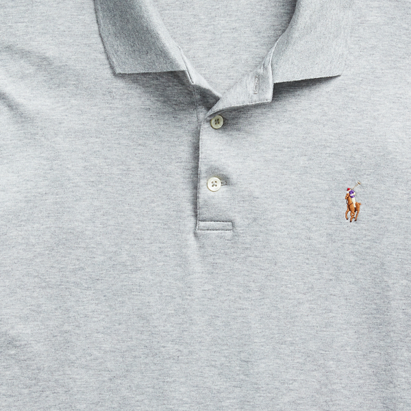 Modern Blue Heather Custom Slim Fit Soft Cotton Polo Shirt Polo Ralph Lauren 7