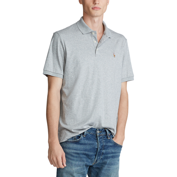 Modern Blue Heather Custom Slim Fit Soft Cotton Polo Shirt Polo Ralph Lauren 4