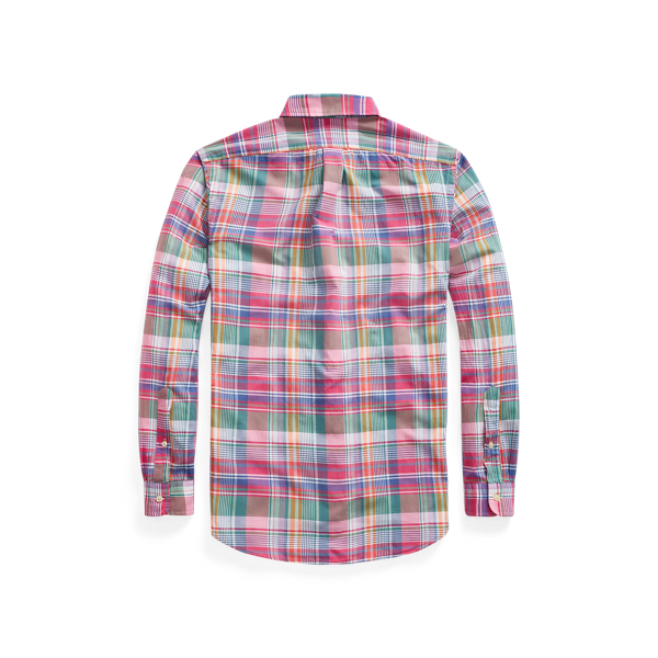 Cherry/Navy Multi Slim Fit Plaid Shirt Polo Ralph Lauren 2