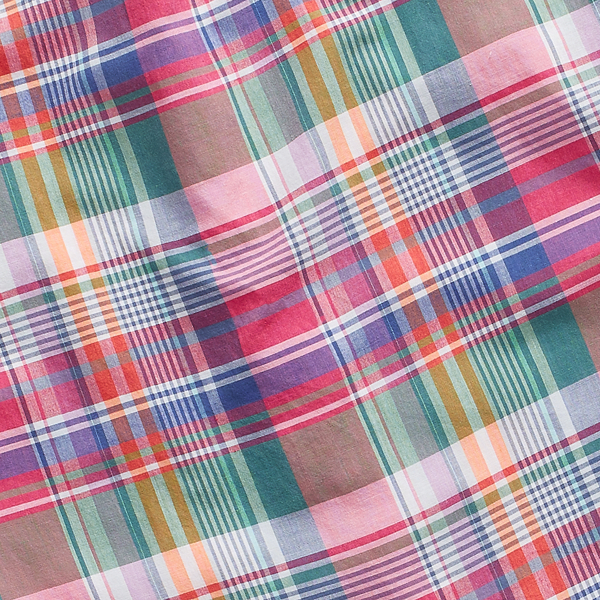 Cherry/Navy Multi Slim Fit Plaid Shirt Polo Ralph Lauren 4