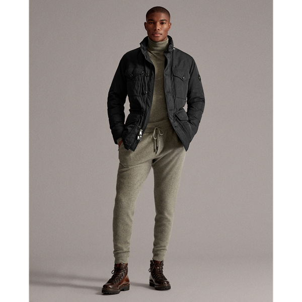 Black Water-Repellent Down Field Jacket RLX 4