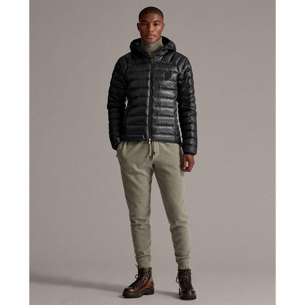 Black Water-Repellent Down Jacket RLX 4