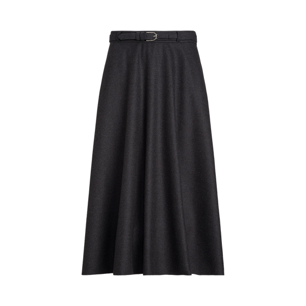 Erica Virgin Wool Flannel A-Line Skirt Ralph Lauren Collection 1