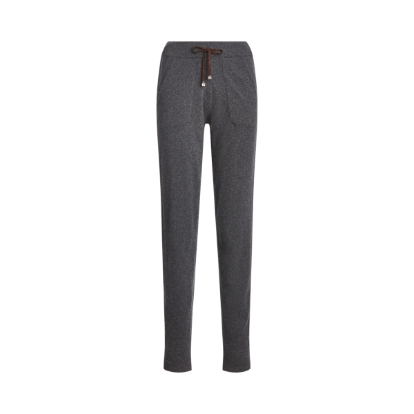 Medium Grey Heather Suede-Stripe Cashmere Trouser Ralph Lauren Collection 2