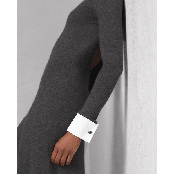 Pullover-Abendkleid aus Wolle Ralph Lauren Collection in Mittelgrau meliert 5