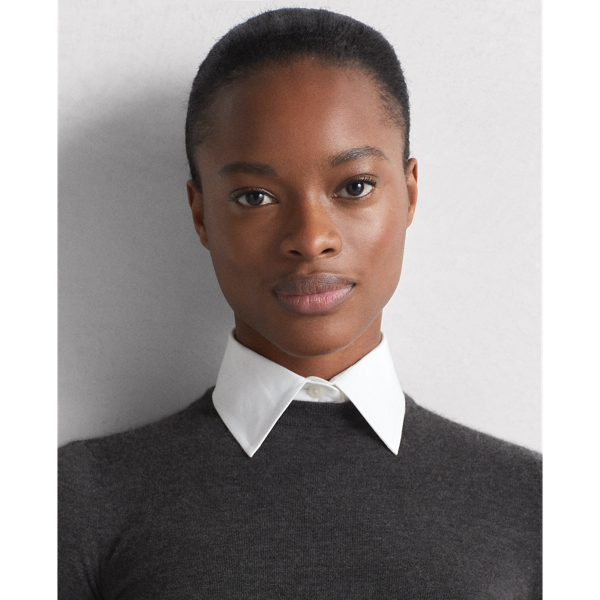 Pullover-Abendkleid aus Wolle Ralph Lauren Collection in Mittelgrau meliert 9