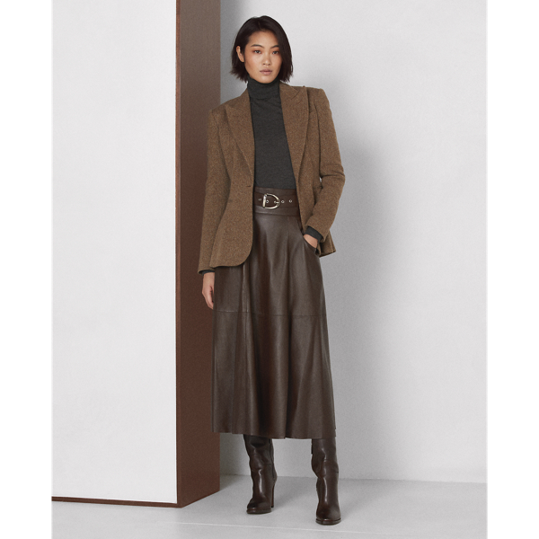Medium Brown Multi Arding Wool-Cashmere Tweed Jacket Ralph Lauren Collection 4