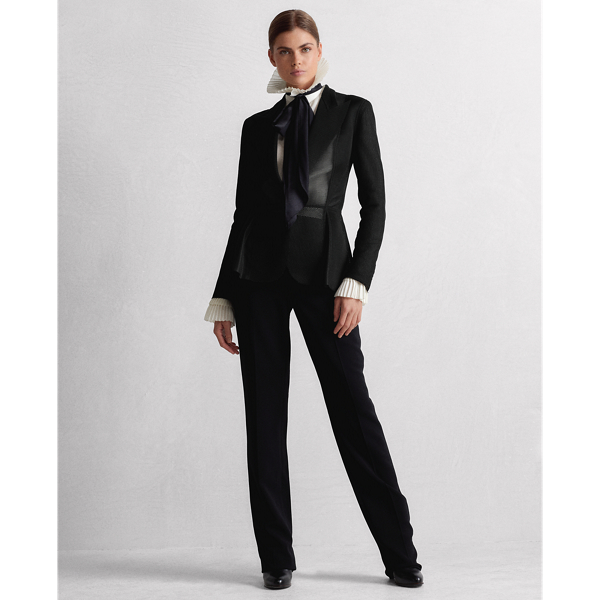 Black Cambria Mesh Neoprene Jacket Ralph Lauren Collection 4