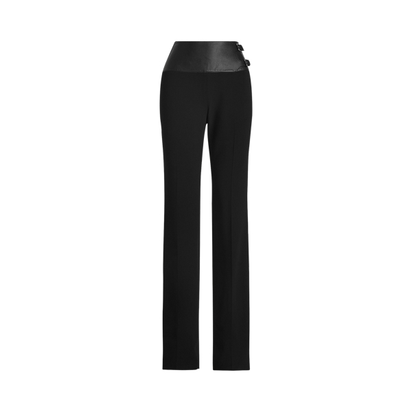 Joana Stretch Wool Lambskin-Belt Trouser Ralph Lauren Collection 1